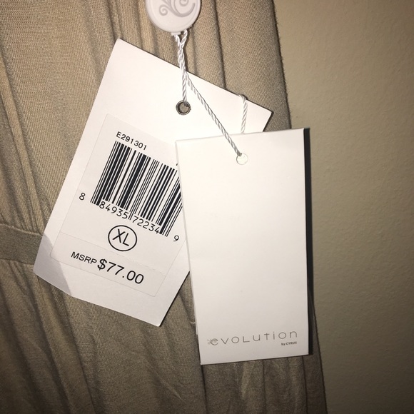 Beige High Low Maxi Dress - Picture 3 of 3